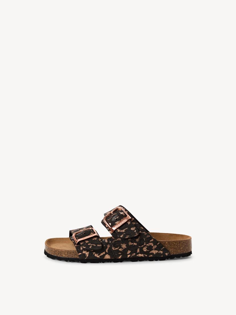 Slipper - zwart, BLACK/LEOPARD, hi-res