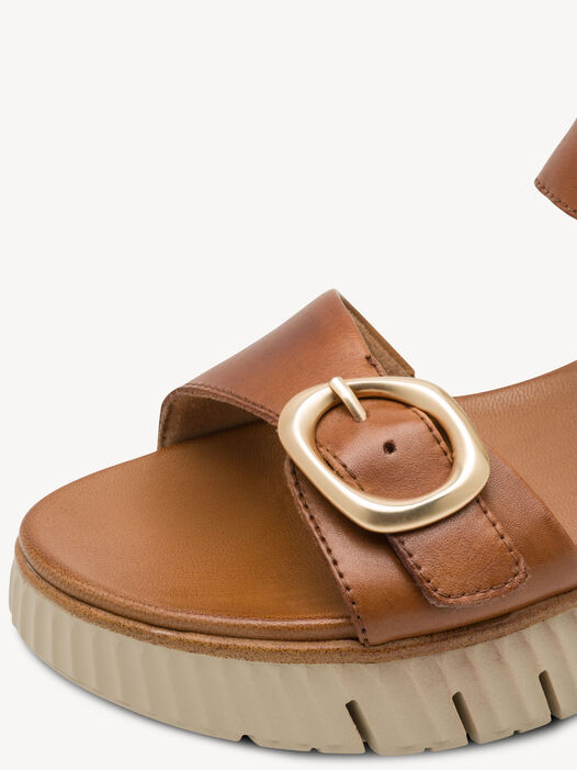 Sandaal, COGNAC NAPPA, hi-res