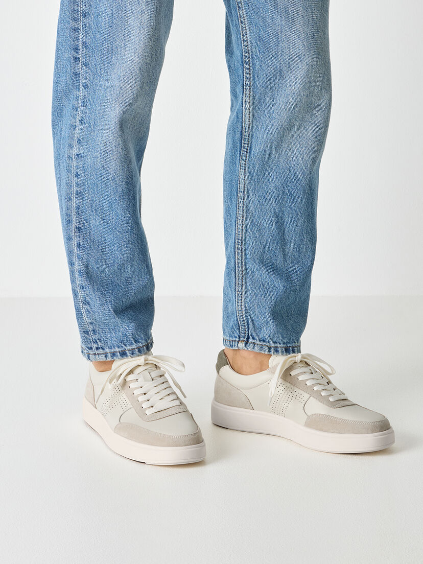 Leren Sneaker - beige, BEIGE COMB, hi-res