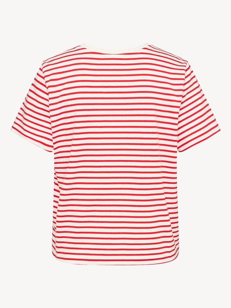 T-shirt - rouge, Goji Berry / Bright White Striped Tee, hi-res