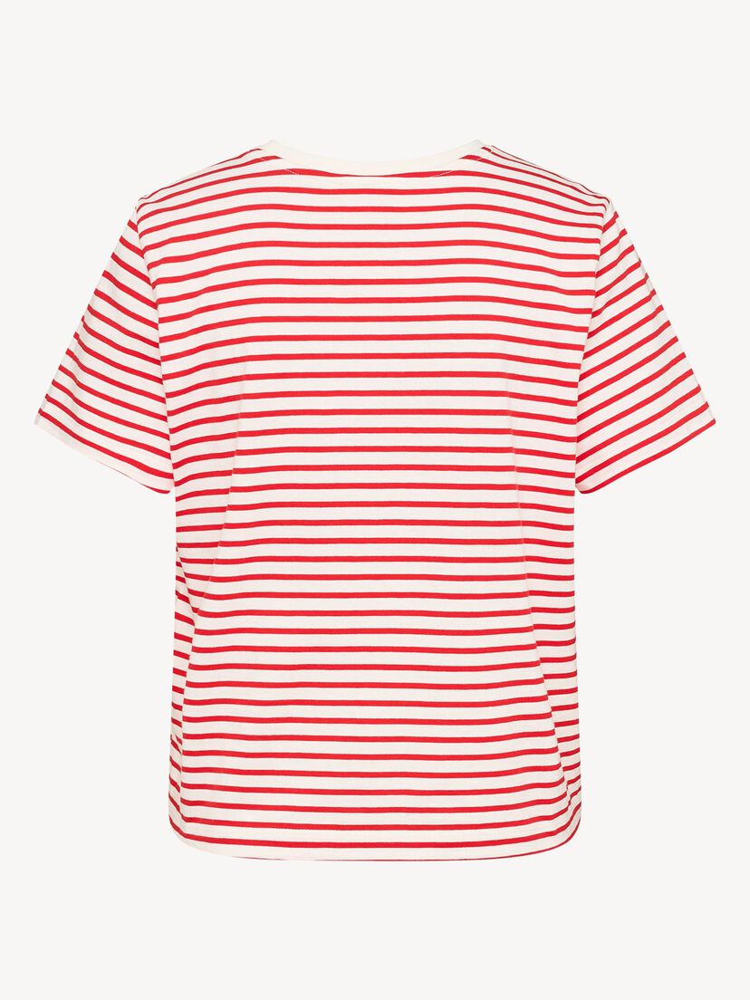 T-shirt - rood, Goji Berry / Bright White Striped Tee, hi-res