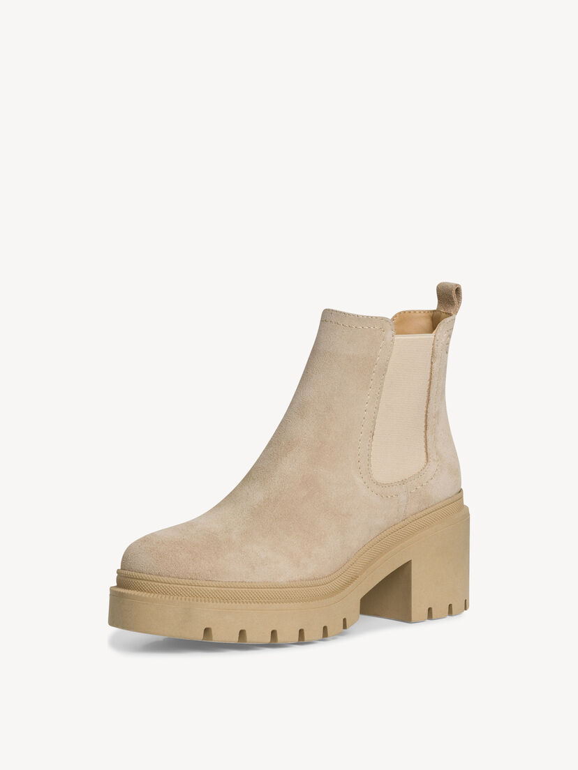 Leren Chelseaboot - beige, CREAM, hi-res
