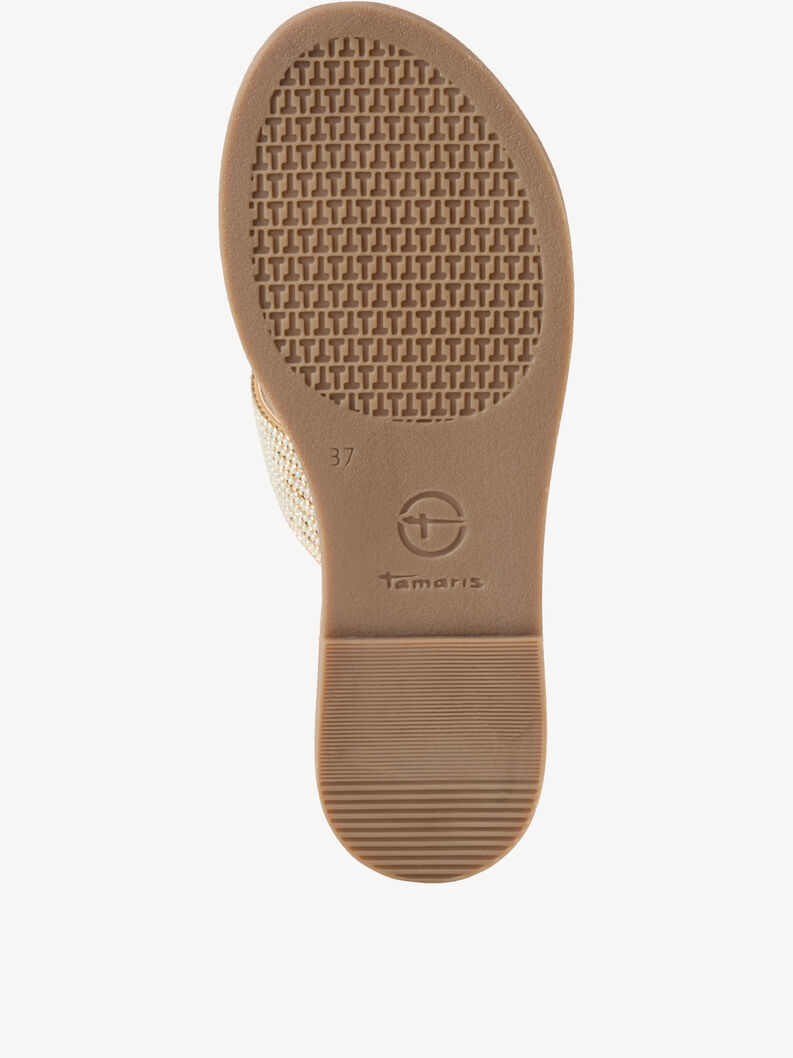 Lederpantolette - beige, SAND GLAM, hi-res