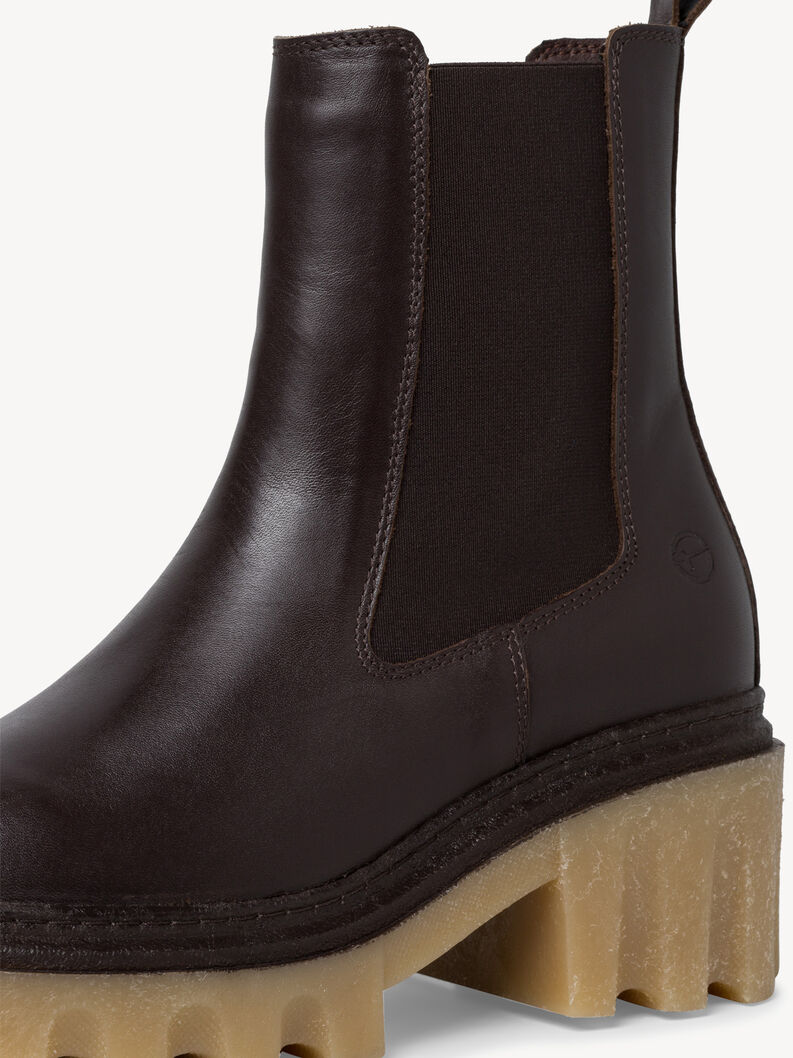 Bottine Chelsea en cuir - marron, DARK BROWN, hi-res