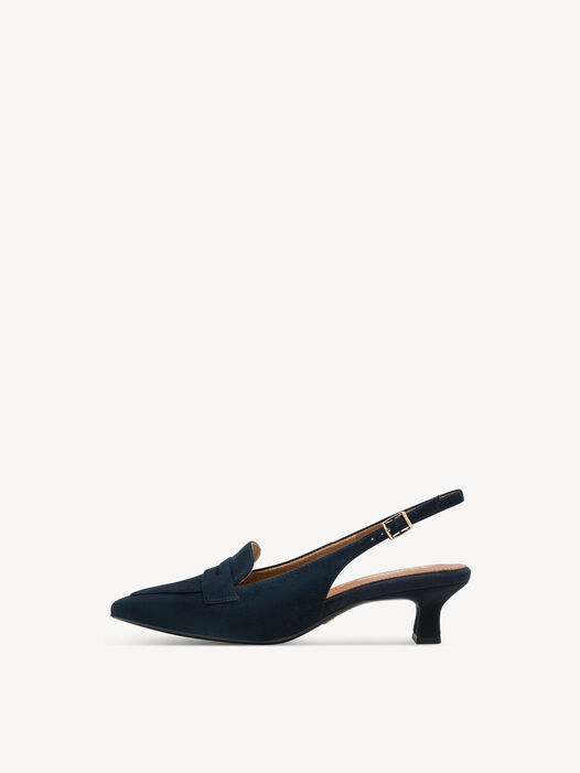 Slingpumps, NAVY, hi-res
