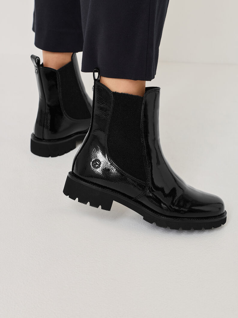 Chelseaboot - zwart, BLACK PATENT, hi-res