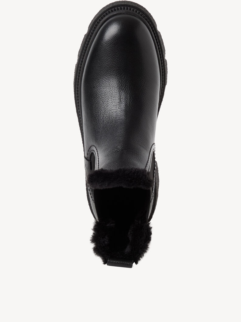 Lederstiefelette - schwarz Warmfutter, BLACK LEATHER, hi-res