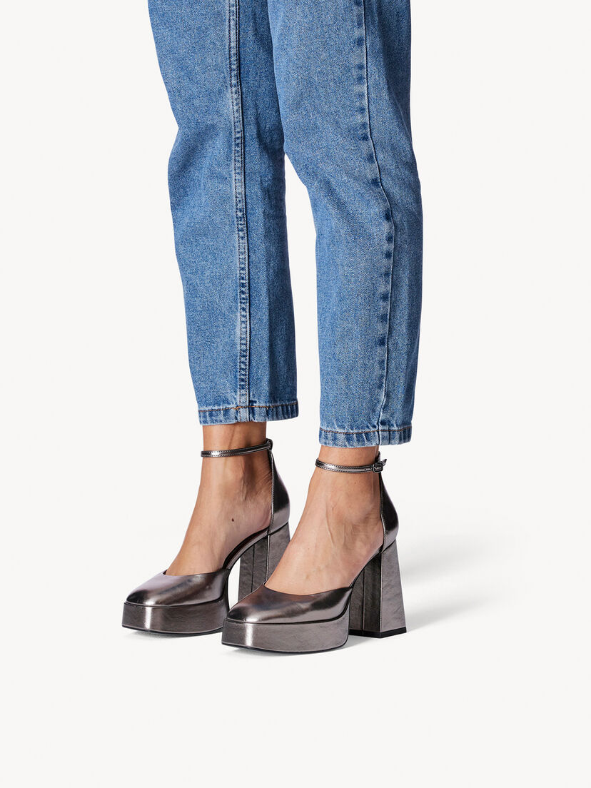 Pumps - metallic, PEWTER, hi-res