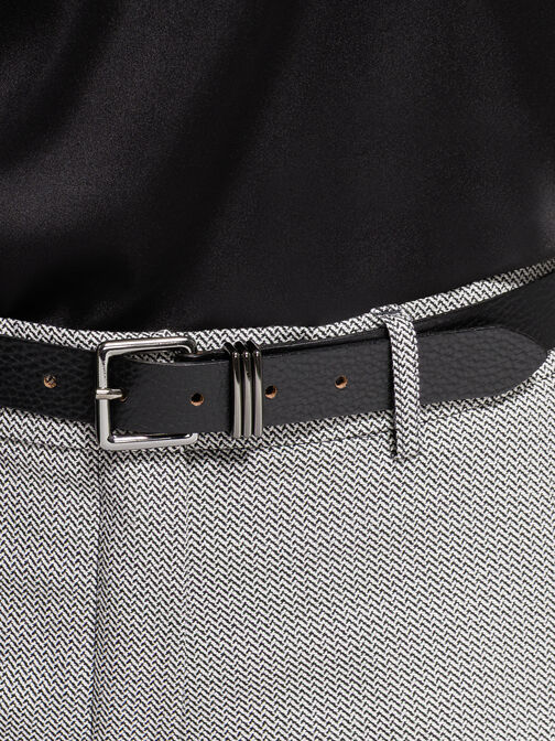 Gürtel, schwarz metallic, hi-res