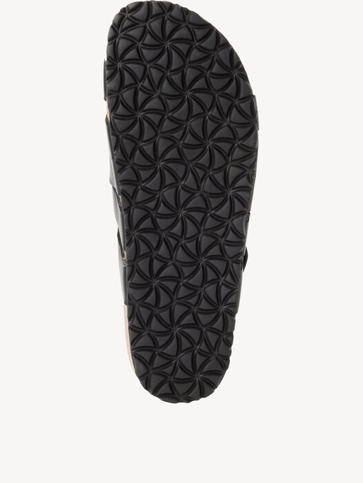 Slipper, BLACK LEATHER, hi-res