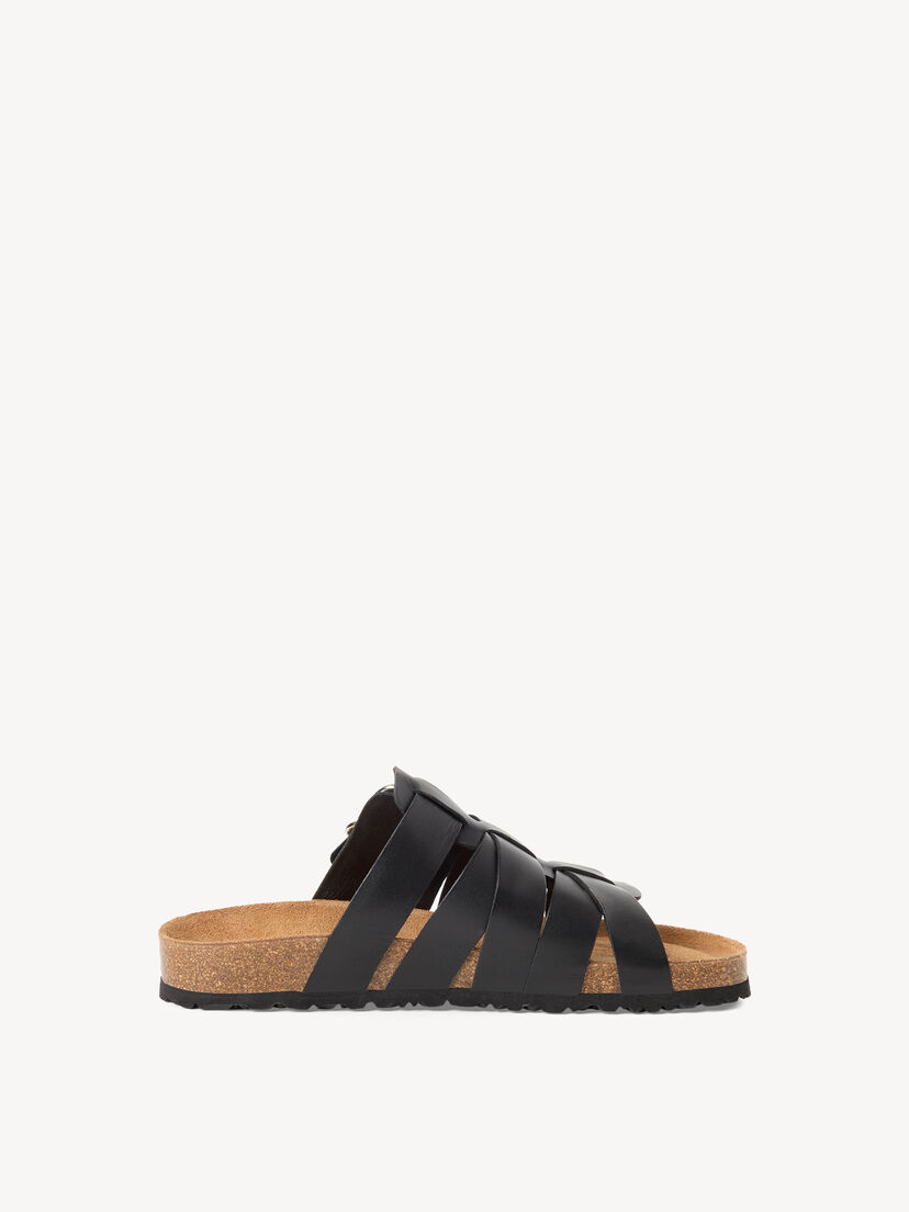 Leren Slipper - zwart, BLACK LEATHER, hi-res