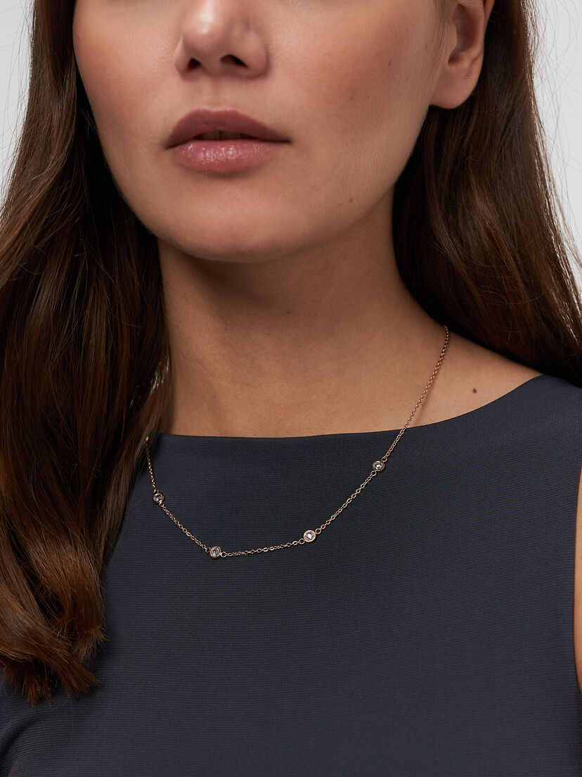 Halskettinge - rosegoud, ros&eacute;gold, hi-res