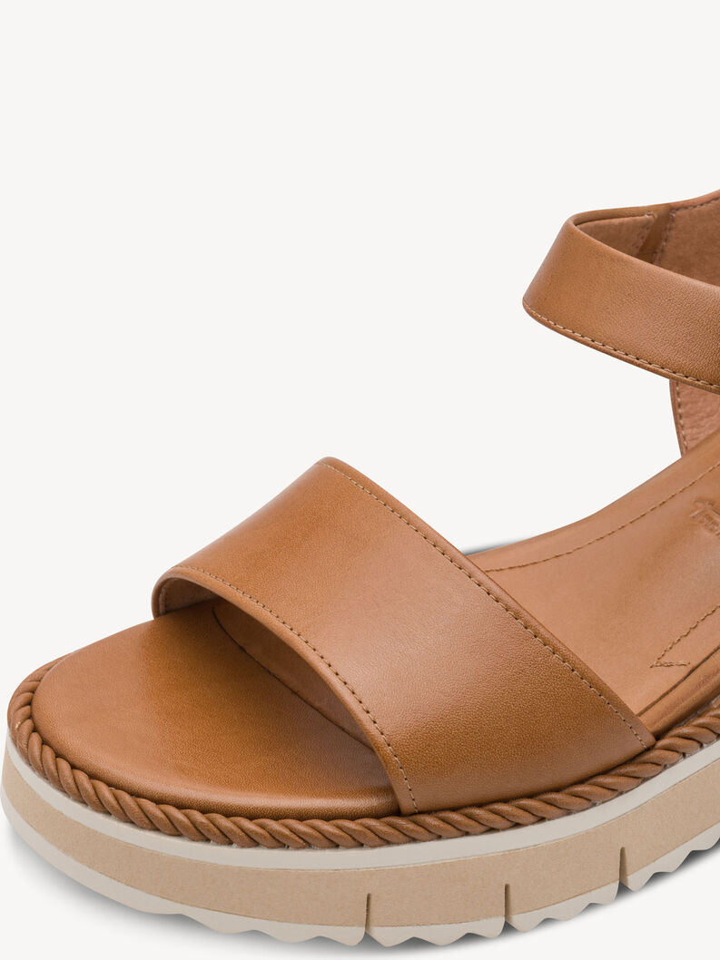 Sandale &agrave; talon, COGNAC, hi-res