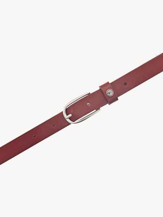 Leren riem, rood, hi-res