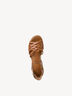 Sandale à talon en cuir - marron, COGNAC, hi-res