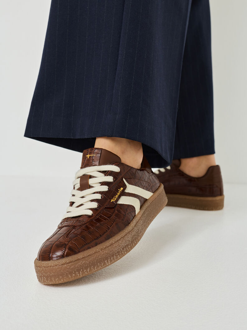 Sneaker - brun, BROWN CROCO, hi-res