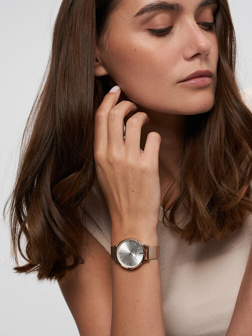 Montre, ros&eacute;gold, hi-res