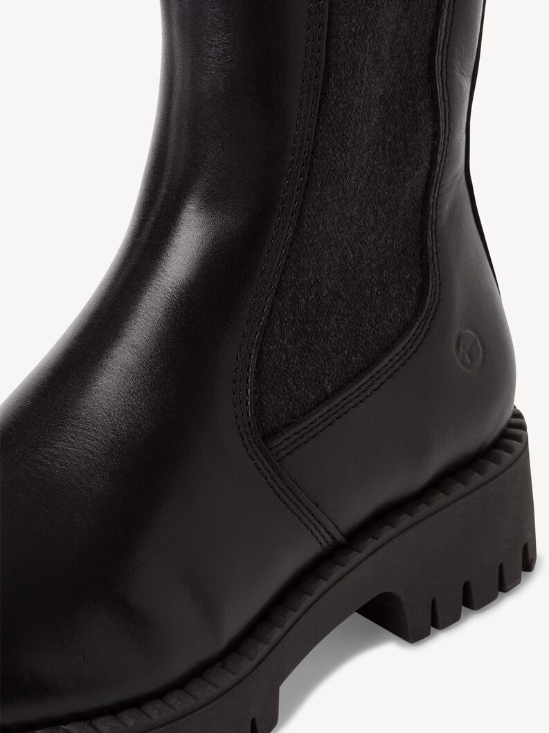 Lederstiefelette - schwarz Warmfutter, BLACK LEATHER, hi-res