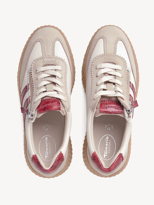 Sneaker, BEIGE/RED, hi-res