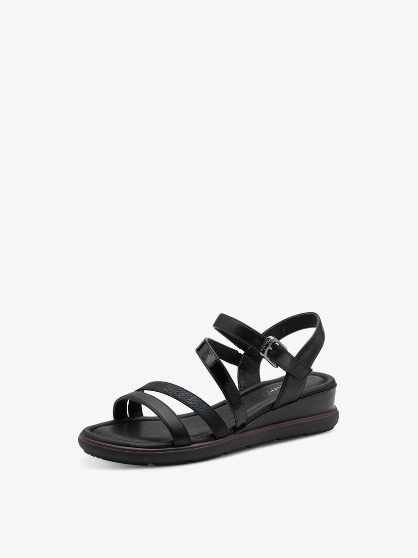 Sandaaltje - zwart, BLACK, hi-res