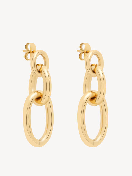 Earrings, gold, hi-res