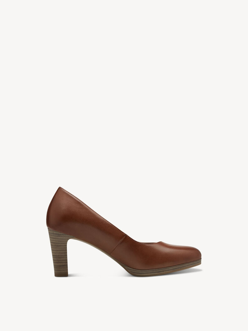 Leather Pumps - brown, COGNAC, hi-res