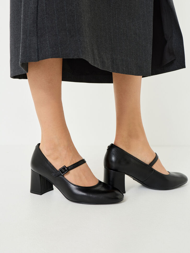 Pumps, BLACK LEATHER, hi-res