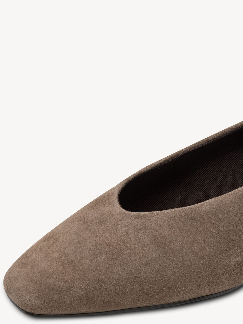 Leren Ballerina - beige, TAUPE, hi-res
