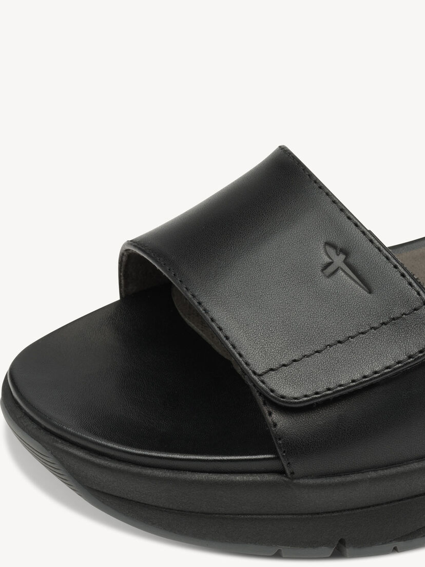 Leren Sandaal - zwart, BLACK UNI, hi-res