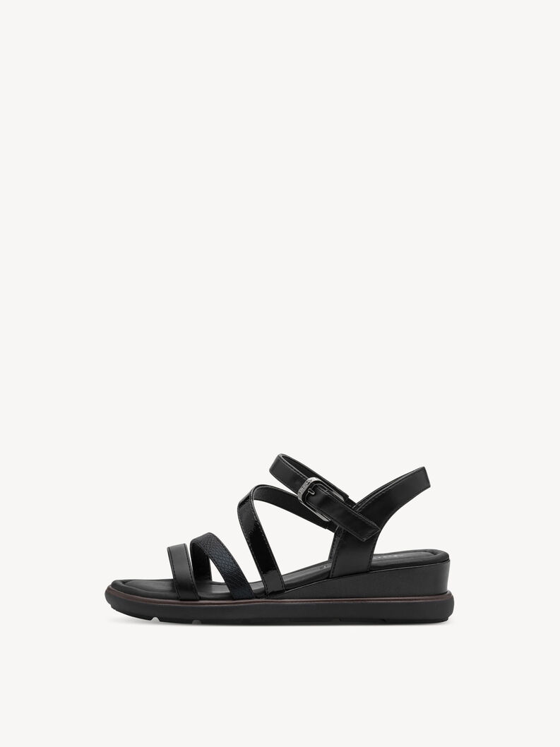 Heeled sandal - black, BLACK, hi-res