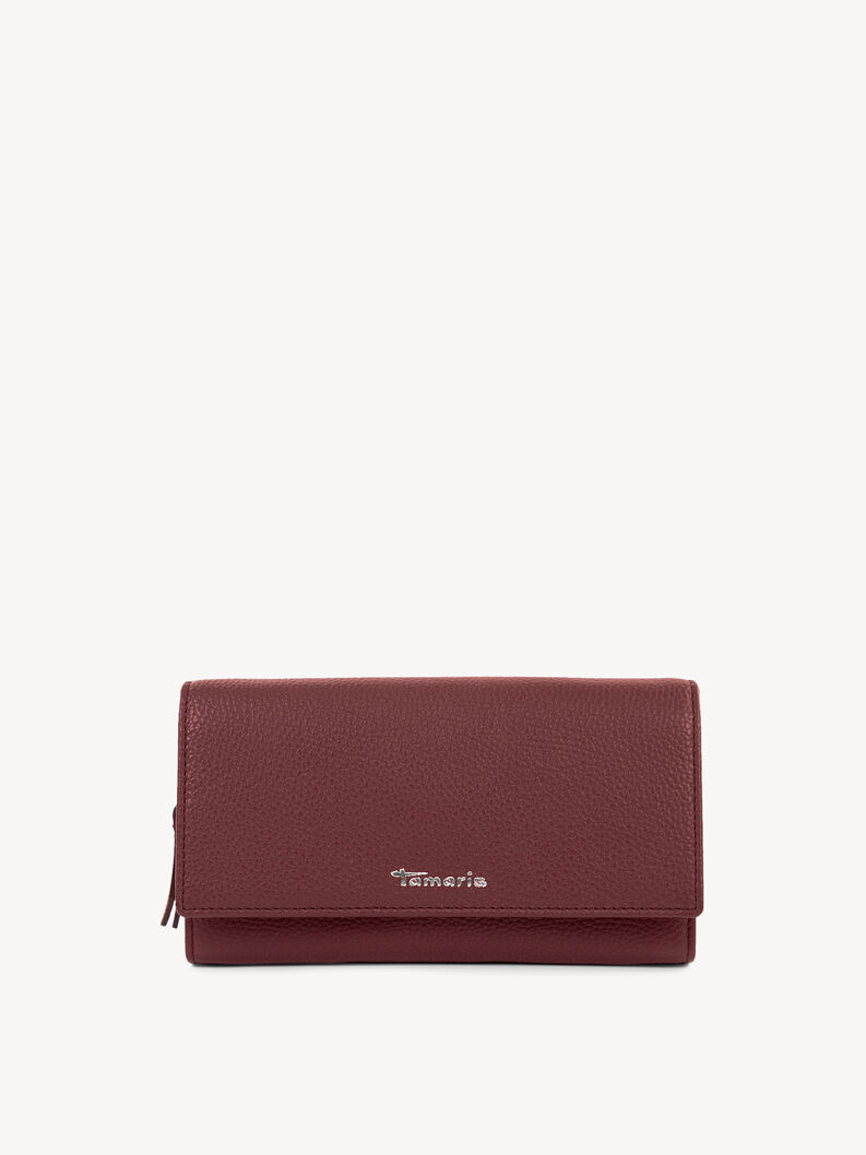 Leather Wallet - red, wine, hi-res