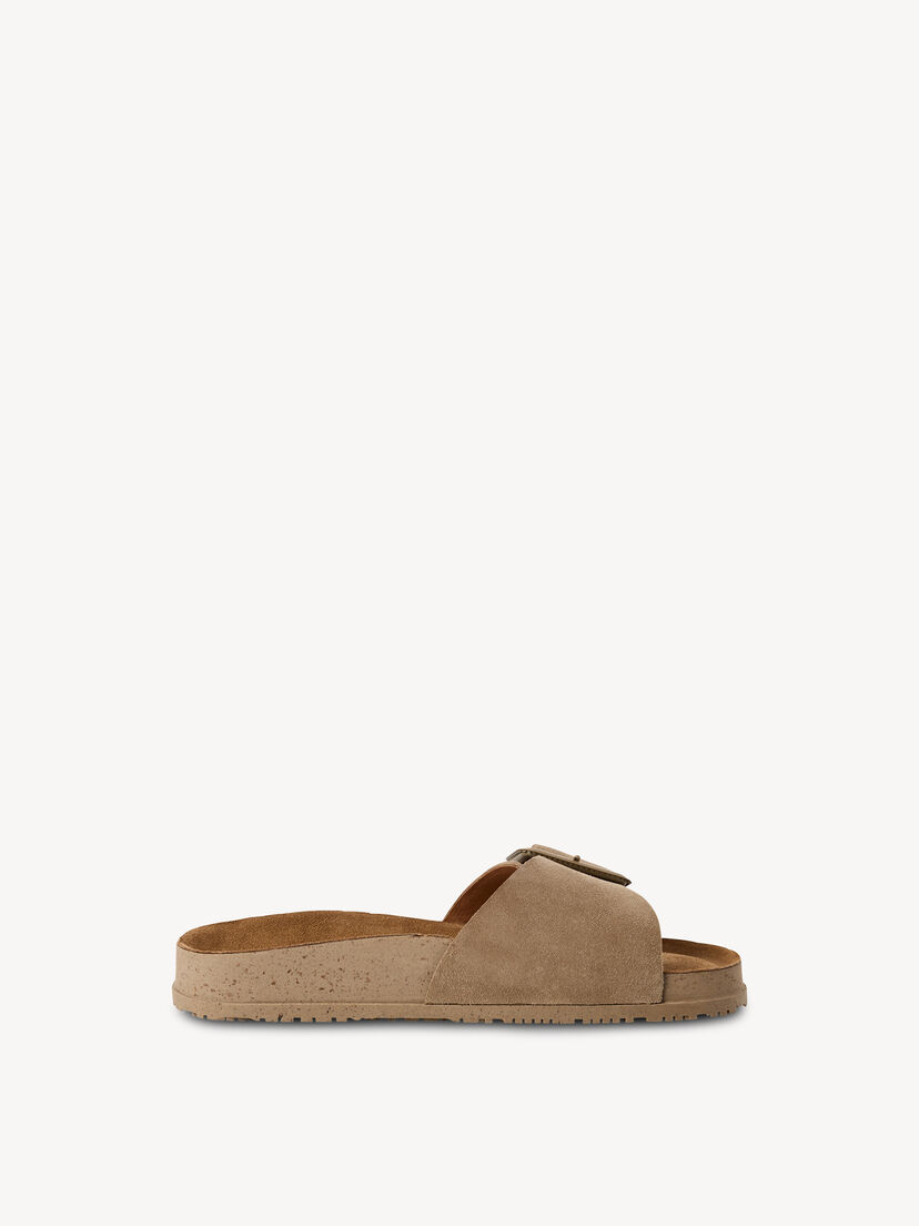 Leren Slipper - beige, TAUPE, hi-res