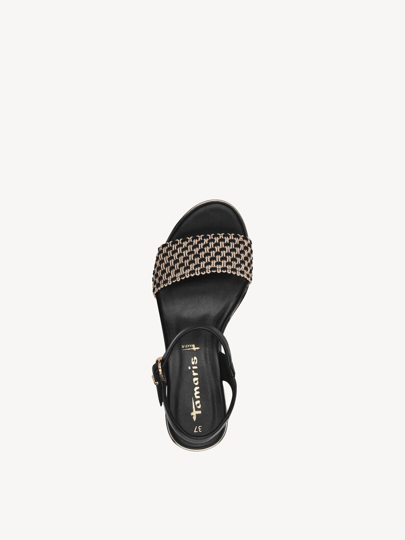 Sandalette - sort, BLACK, hi-res