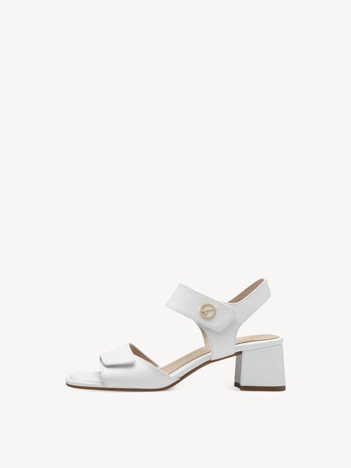 Heeled sandal, WHITE NAPPA, hi-res