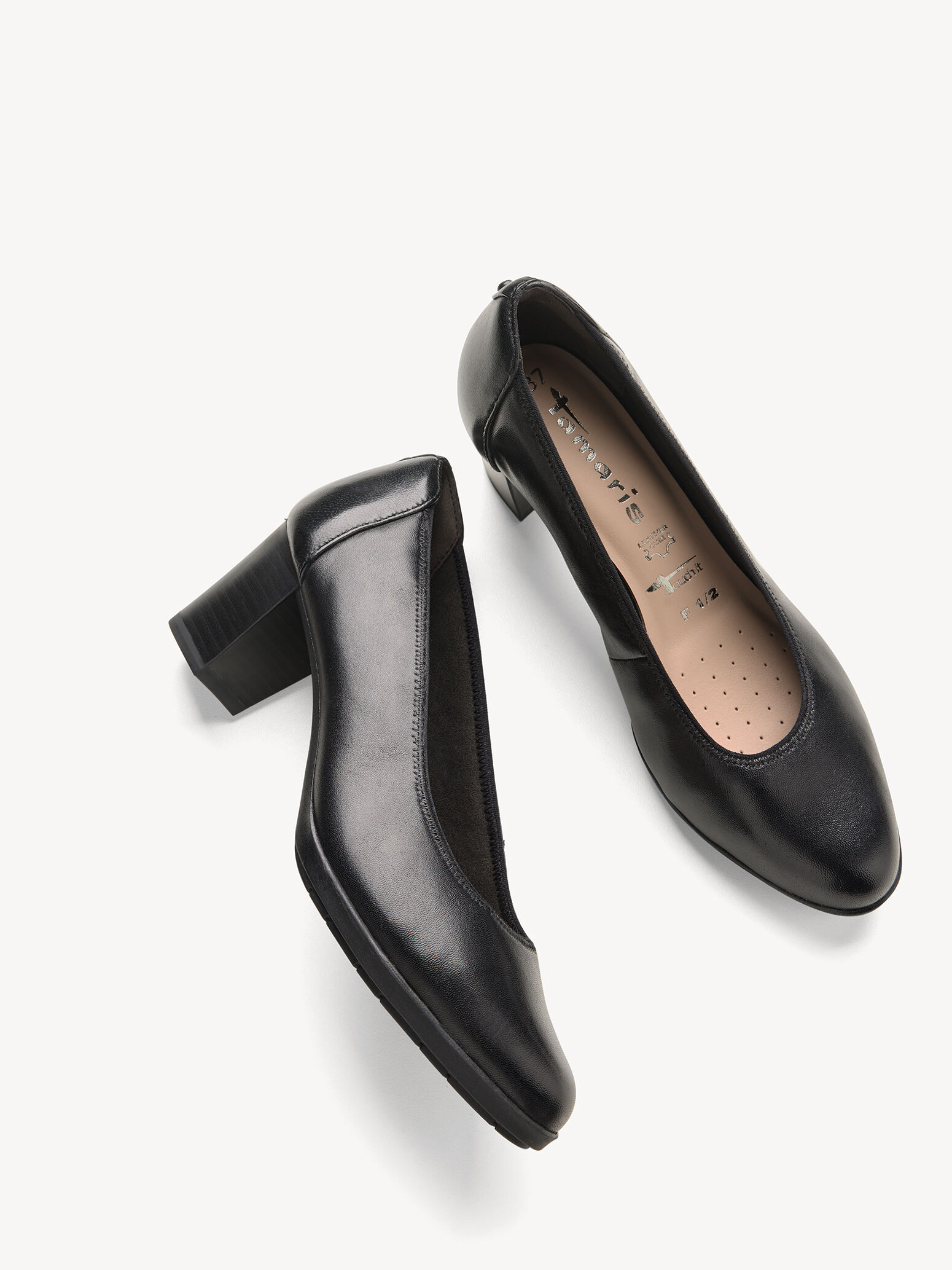 ARMA LEATHER PUMPS （Black） Leather Pumps - black 1-22451-44-003: Buy Tamaris Pumps online!