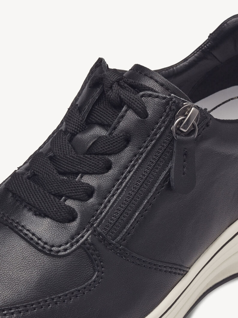 Leather Sneaker - black, BLACK LEATHER, hi-res