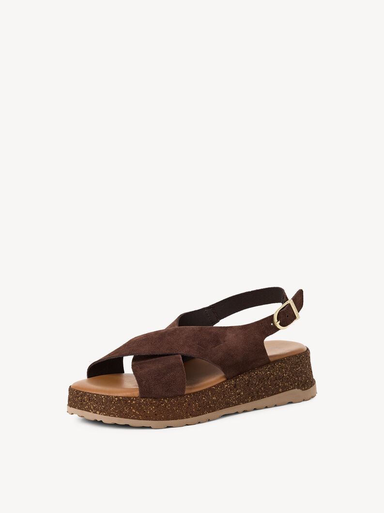 Ledersandalette - braun, MOCCA, hi-res