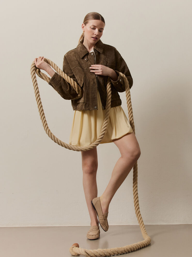 Ledermoccassin - beige, TAUPE, hi-res