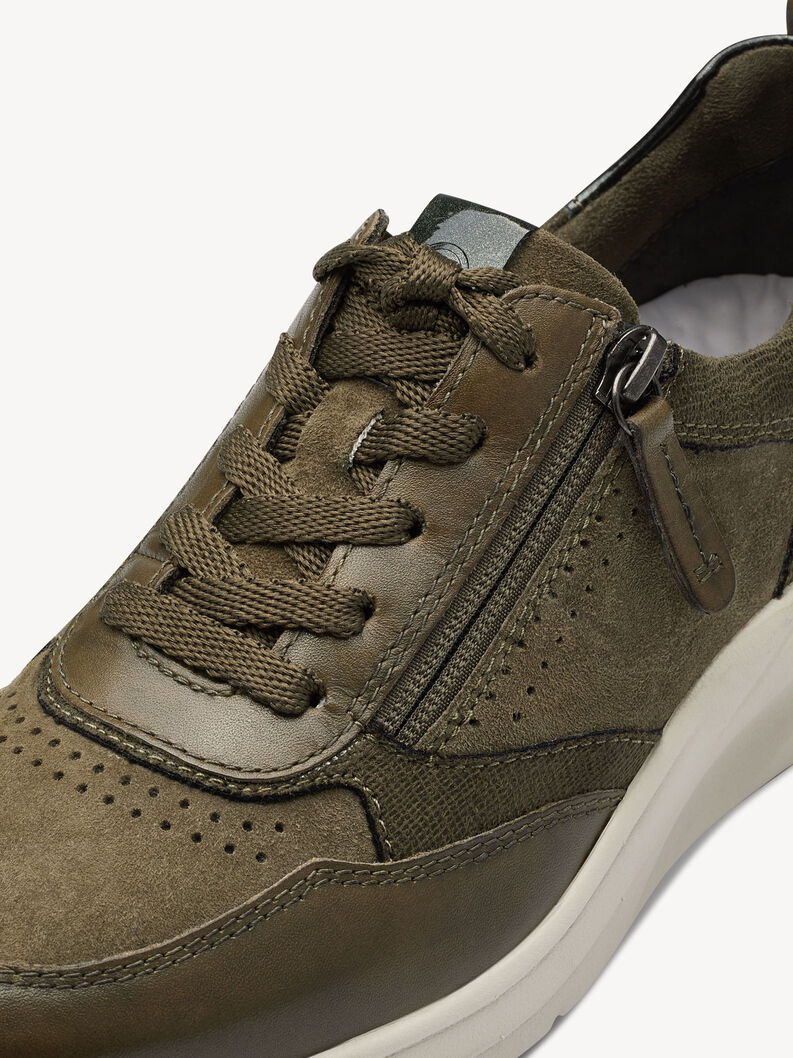 Leather Sneaker - green, OLIVE COMB, hi-res