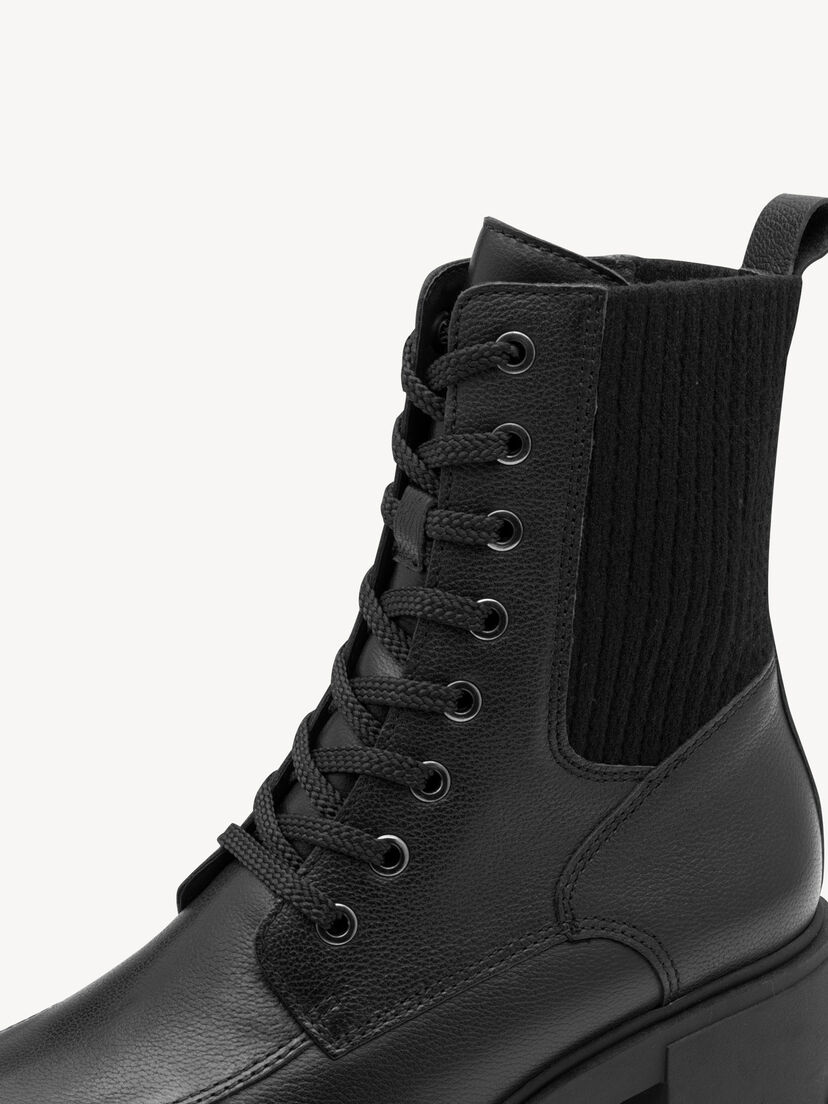 Enkellaarsje - zwart, BLACK LEATHER, hi-res