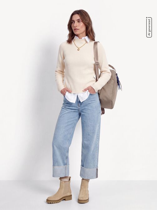 Stivaletti Chelsea, beige, hi-res