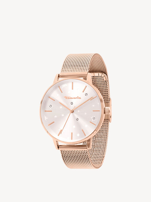 Uhr, roségold-silber sunray, hi-res