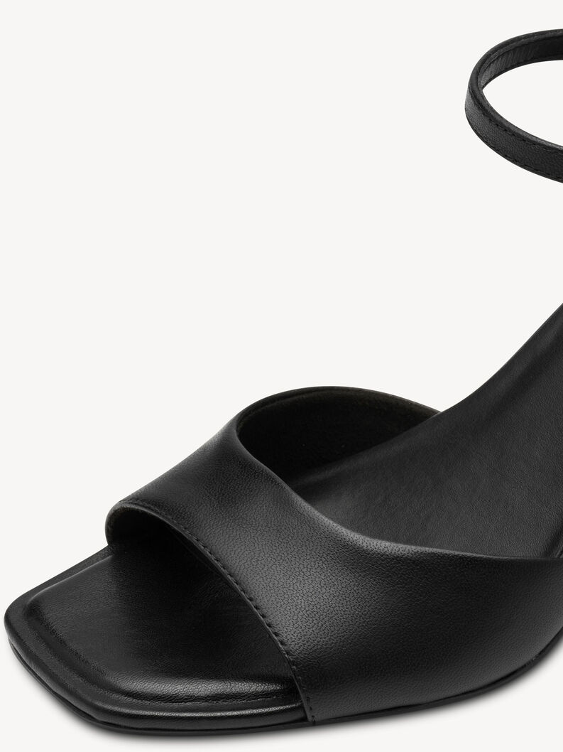 Sandale &agrave; talon, BLACK LEATHER, hi-res