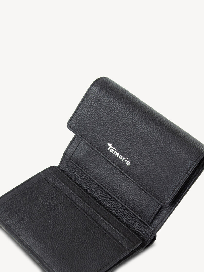 Leather Wallet - black, black, hi-res