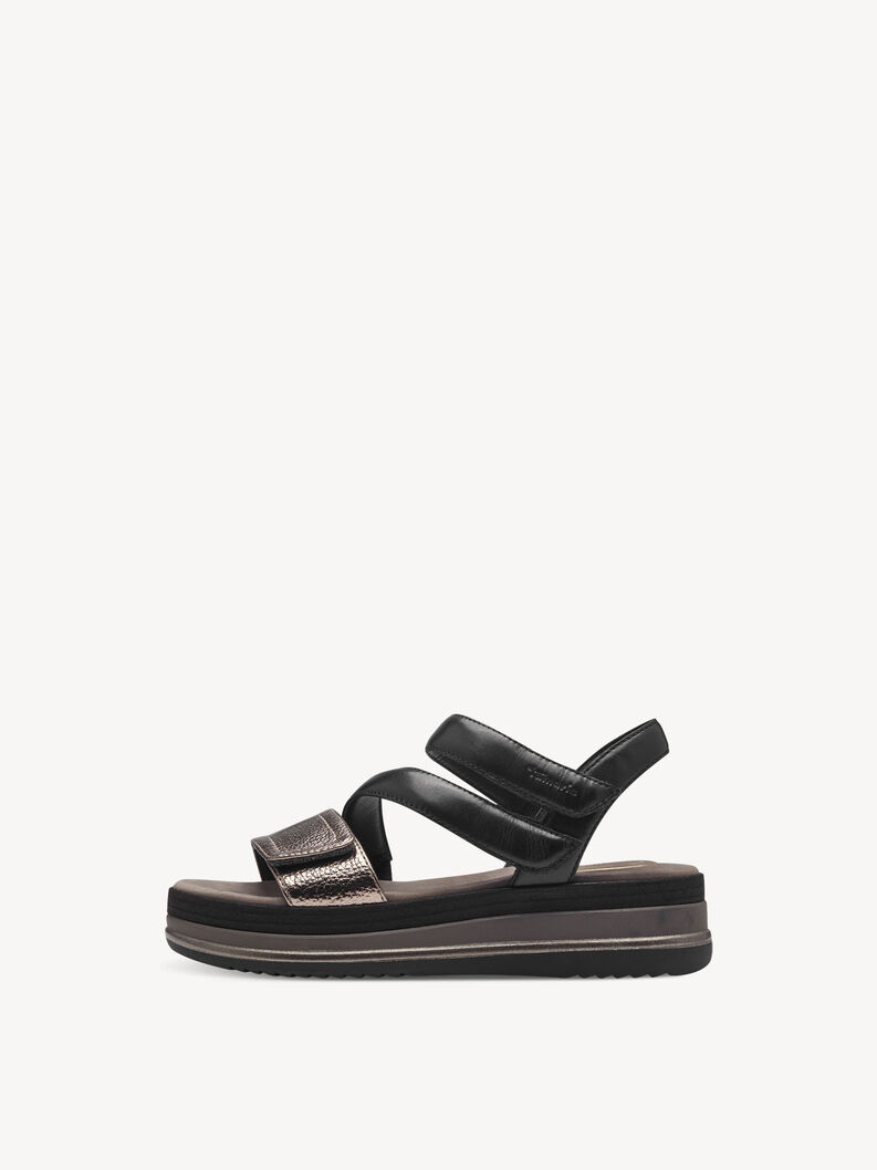 Sandaaltje - zwart, BLACK COMB, hi-res