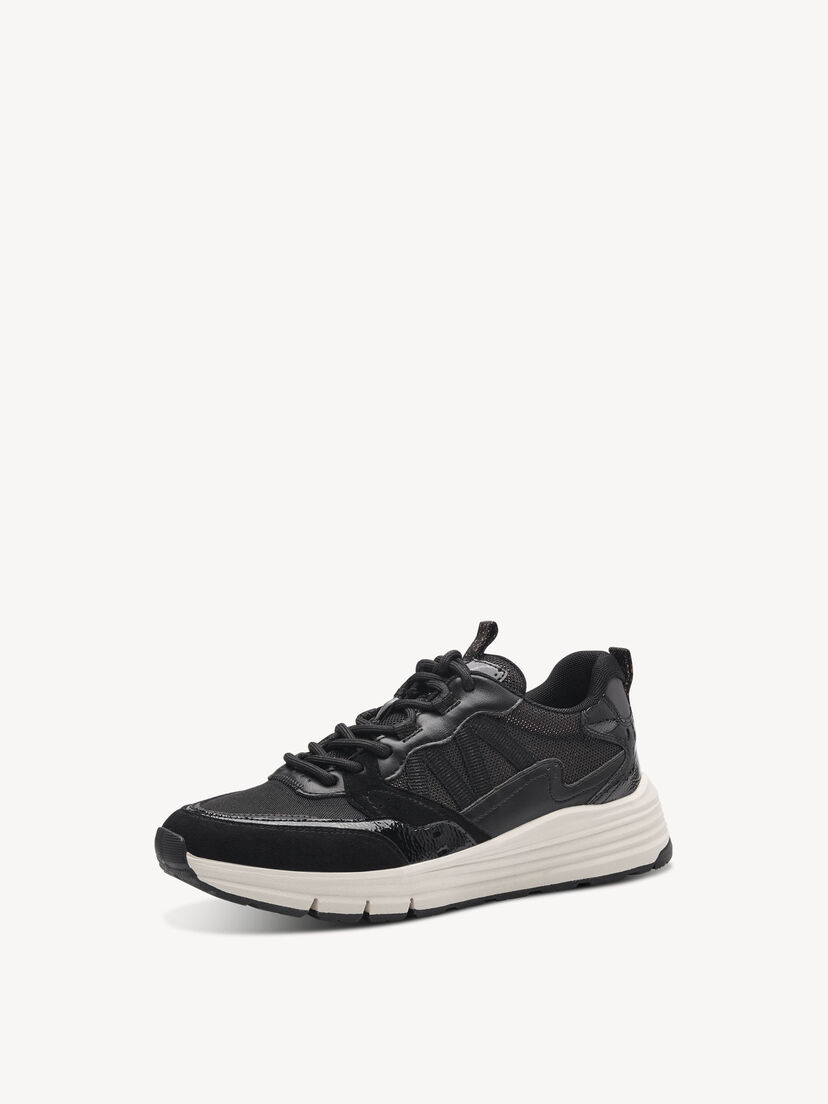 Leren Sneaker - zwart, BLACK COMB, hi-res