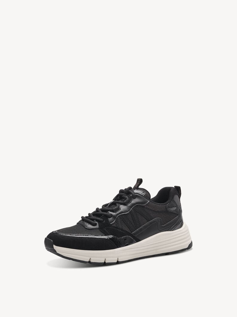 Ledersneaker - schwarz, BLACK COMB, hi-res