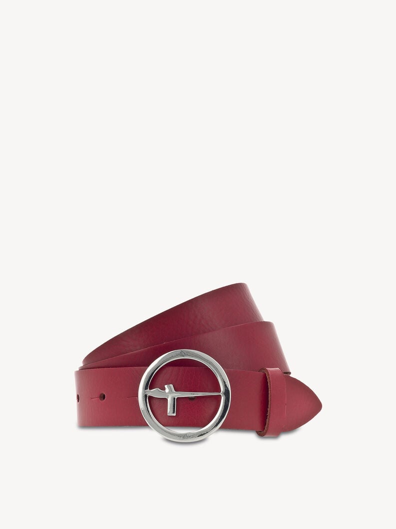 Leather Belt - red, red, hi-res