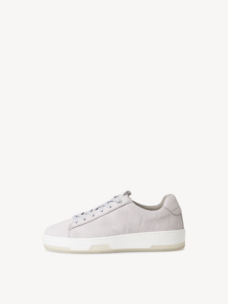 Leather Sneaker - grey, SOFT GREY, hi-res