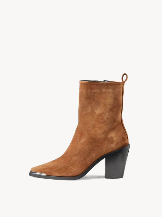 Leather Bootie - brown, cognac, hi-res